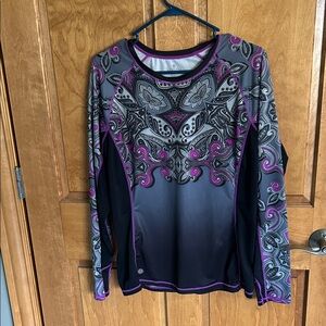 Athleta Runaway Paisley Long Sleeve Shirt